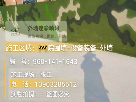 松原 迷彩漆喷涂价格（按平方米计费）